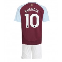 Billiga Aston Villa Emiliano Buendia #10 Barnkläder Hemma fotbollskläder till baby 2024-25 Kortärmad (+ Korta byxor)